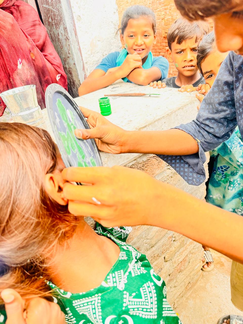 An activity with children at the Lahore home